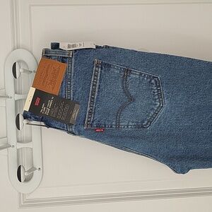 Womens 70s high flare blue jeans